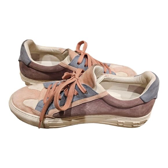 FERRAGAMO Wimbledon Gancini Suede Sneakers - Size 7 1/2C - Picture 3 of 11